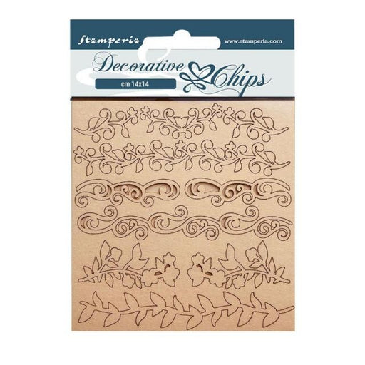 STAMPERIA DECORATIVE CHIPS 14 X 14CM - DESIRE BORDURE - SCB142