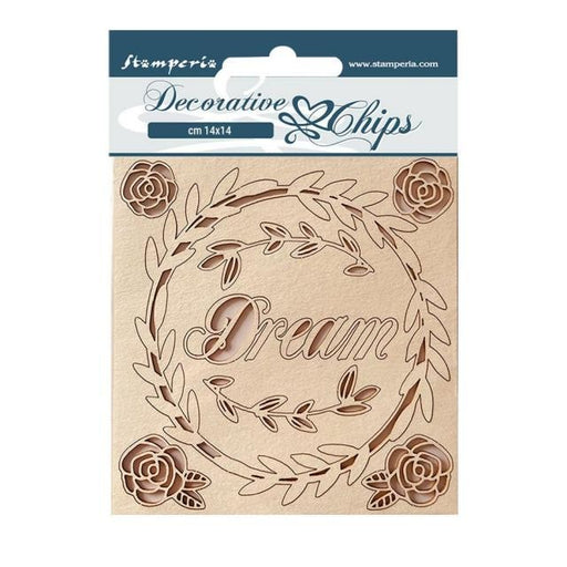 STAMPERIA DECORATIVE CHIPS CM 14X14 - ROSE PARFUM DREAM - SCB153