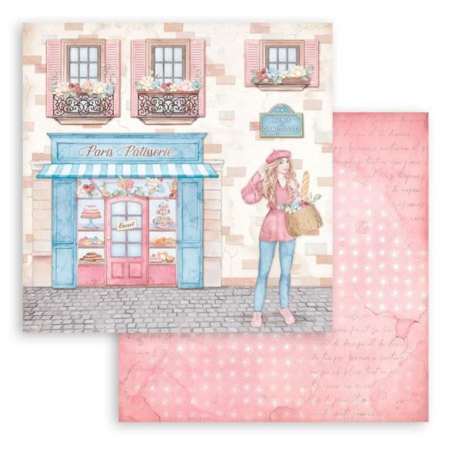 STAMPERIA 12X12 PAPER DOUBLE FACE-CREATE HAPPINESS PATISSERI - SBB926