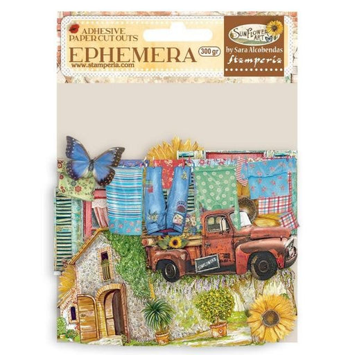 STAMPERIA EPHEMERA- - SUNFLOWER ART ELEMENS AND SUNFLOWERS - DFLCT20