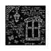STAMPERIA STENCIL 18CM X 18CM - BLUE LAND WINDOW - KSTDQ94