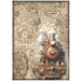 STAMPERIA A4 RICE PAPER PACKED - Sir Vagabond in Fantasy World treno - DFSA4845