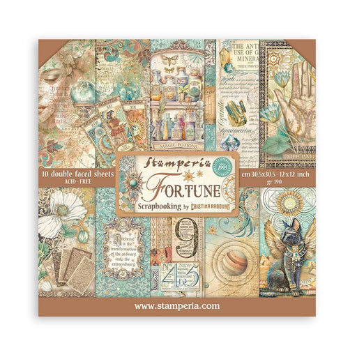 STAMPERIA 12 X 12 PAPER PACK DOUBLE FACE - FORTUNE - SBBL153
