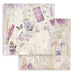 STAMPERIA 12X12 PAPER DOUBLE FACE - LAVENDER PEN AND INKPOT - SBB1005
