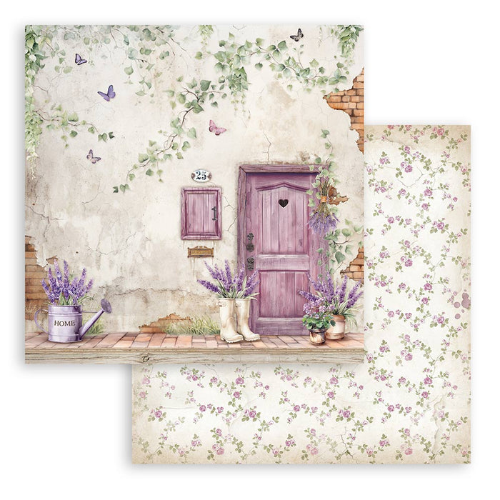 STAMPERIA 12X12 PAPER DOUBLE FACE - LAVENDER DOORS - SBB1007