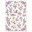 STAMPERIA A4 RICE PAPER PACKED- LAVENDER FLOWER PATTERN -DFSA4881