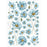 STAMPERIA A4 RICE PAPER PACKED- BLUE FLOWERS - DFSA4893