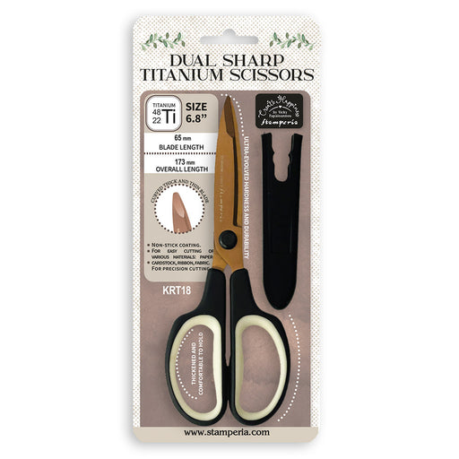 STAMPERIA STAMPERIA CREATE HAPPINESS DAUL SHARP TITANIUM SCISSORS 6.8 INCH - KRT18