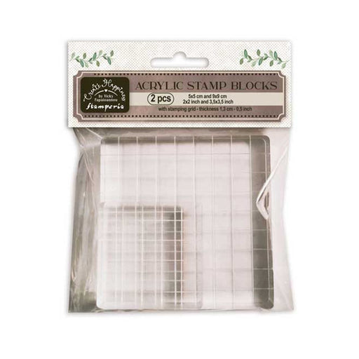 CREATE HAPPINESS ACRYLIC STAMP BLOCK 2 PKT 5X5 & 9X9 - WBA013