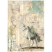 STAMPERIA A4 RICE PAPER PACKED- WONDERLAND UNICORN - DFSA4929