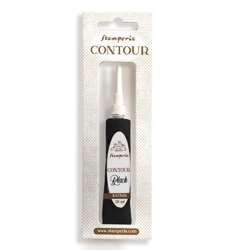 STAMPERIA CREATE HAPPINESS CONTOUR LINER 20ML - NERO - KATN06