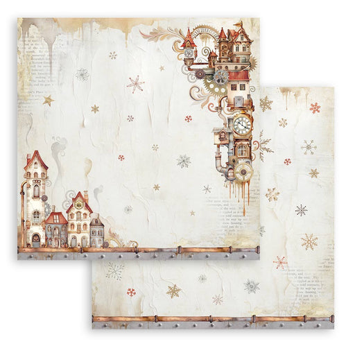 STAMPERIA 12X12 PAPER - GEAR UP FOR CHRISTMAS COSY HOUSES - SBB1009