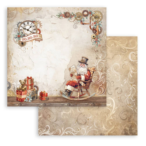 STAMPERIA 12X12 PAPER - GEAR UP FOR CHRISTMAS SANTA CLAUS - SBB1011