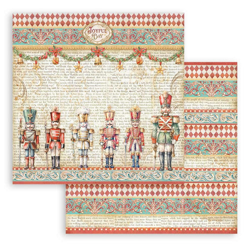 STAMPERIA 12X12 PAPER - THE NUTCRACKER SOLDIERS - SBB1018