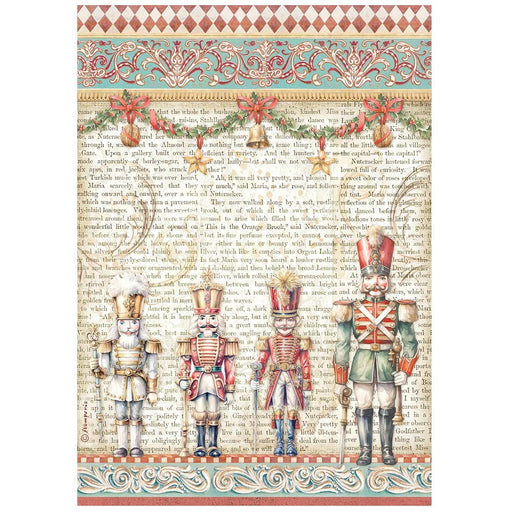 STAMPERIA A4 RICE PAPER PACKED- THE NUTCRACKER SOLDIERS - DFSA4942