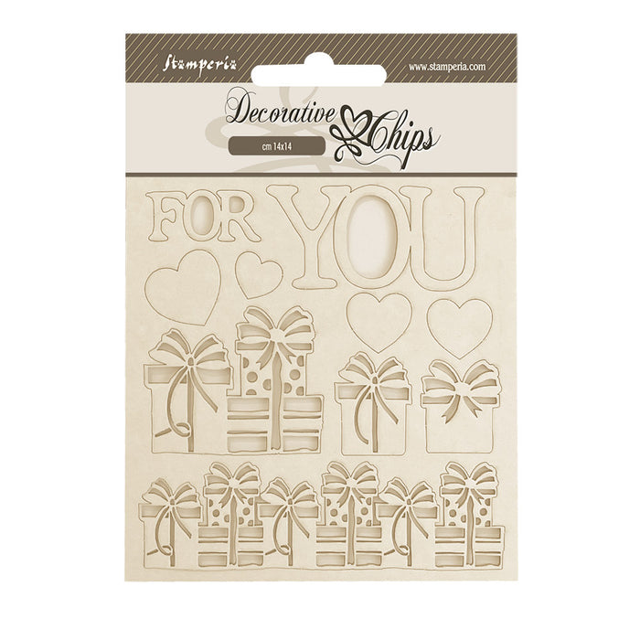 STAMPERIA DEC CHIPS 14 X 14CM- GEAR UP FOR CHRISTMAS FOR YOU - SCB232