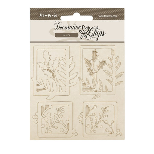 STAMPERIA DEC CHIPS 14 X 14CM- GEAR UP FOR CHRISTMAS 4 SQUARES - SCB233