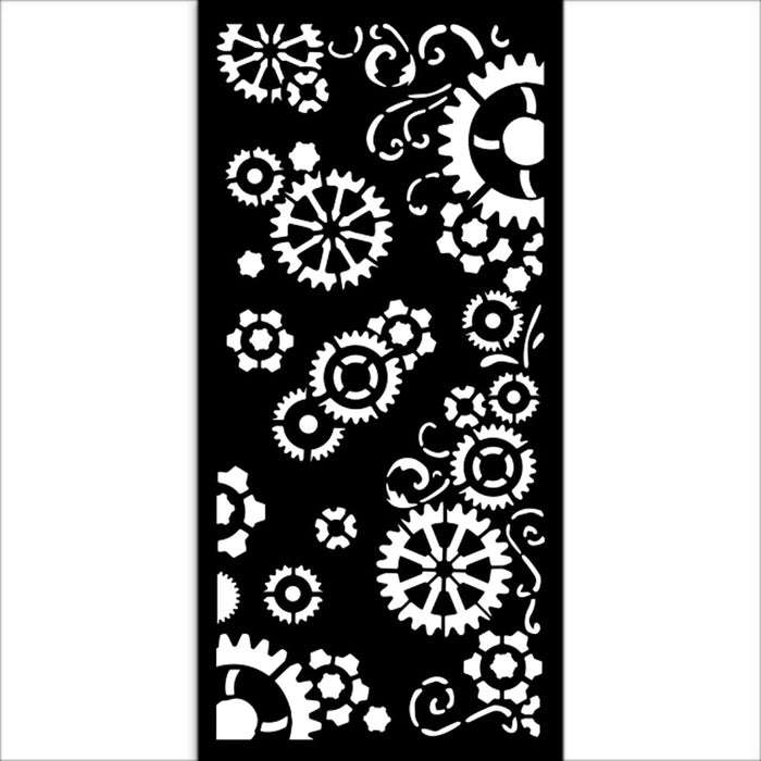 STAMPERIA STENCIL 12X25 CM -GEAR UP FOR CHRISTMAS GEARS - KSTDL98