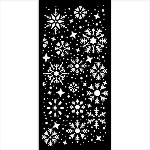 STAMPERIA STENCIL 12X25 CM -GEAR UP FOR CHRISTMAS SNOWFLAKES - KSTDL100