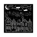 STAMPERIA STENCIL 18CM X 18CM - CLASSIC CHRISTMAS HOUSES - KSTDQ110