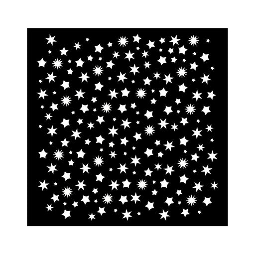 STAMPERIA STENCIL 18CM X 18CM - CLASSIC CHRISTMAS STARS PATTENS - KSTDQ112