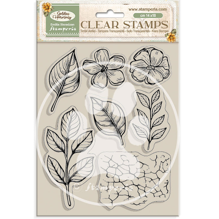 STAMPERIA RUBBER STAMP 14X18 - GOLDEN HARMONY -WTK201