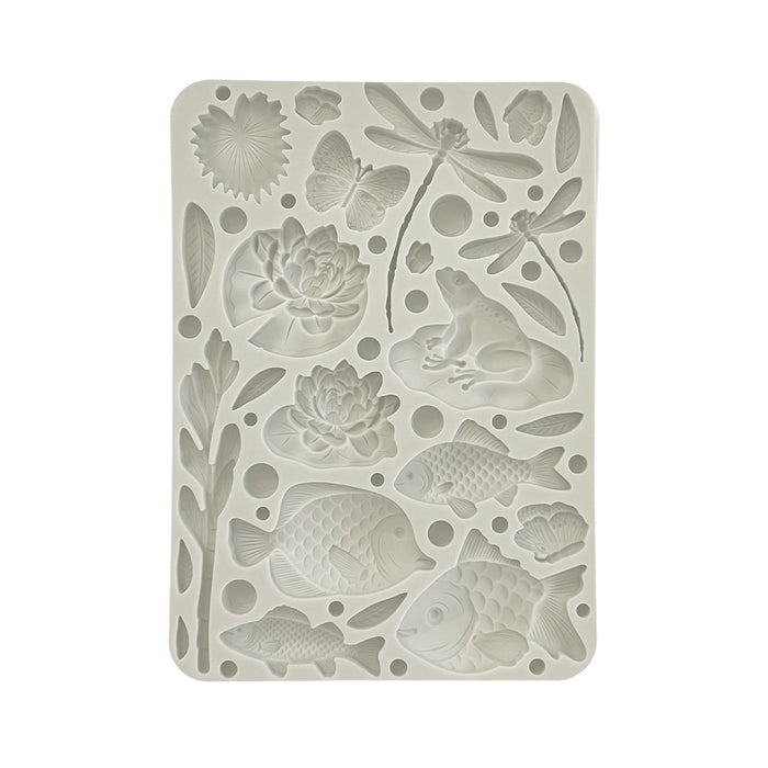 STAMPERIA SILICONE MOLD A5 - FOREST FISH AND DRAGONFLY -KACMA540