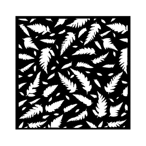 STAMPERIA STENCIL 18CM X 18CM - FOREST LEAVES PATTENS -KSTDQ117