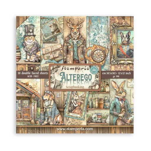 STAMPERIA 12 X 12 PAPER PACK DOUBLE FACE - ALTEREGO -SBBL161