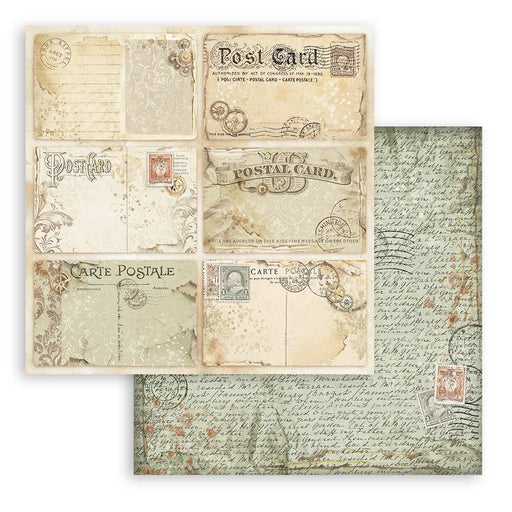 STAMPERIA 12X12 PAPER -ALTEREGO POSTCARD -SBB1029