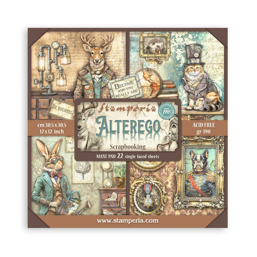 STAMPERIA 12 X 12 PAPER PACK 22 SHEETS - ALTEREGO -SBBXLB18