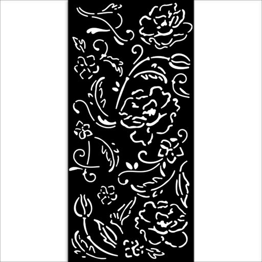 STAMPERIA STENCIL 12X25 -OLD LACE FLOWERS -KSTDL105