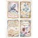 STAMPERIA A4 RICE PAPER PACKED- CREATE HAPPINESS DEWDROPS 4 CARDS - DFSA4969