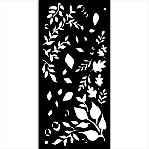 STAMPERIA STENCIL 12X25 -CREATE HAPPINESS DEWDROPS BIG LEAVES -KSTDL108