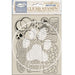 STAMPERIA RUBBER STAMP 14X18 CREATE HAPPINESS DEWDROPS MIXED BACKGROUNDS -WTK208