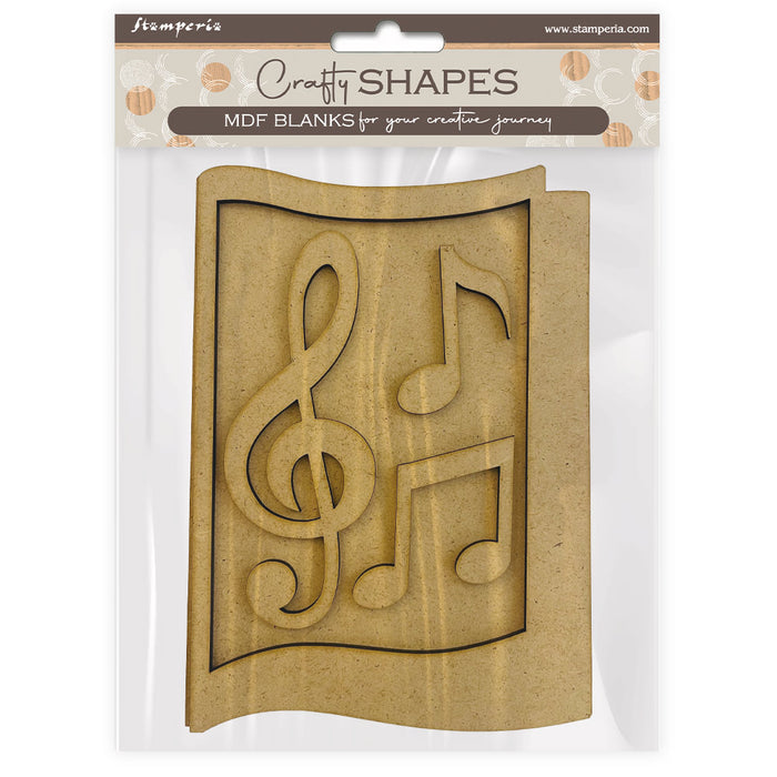 STAMPERIA CRAFTY SHAPES - MUSIC NOTES -KLSM31