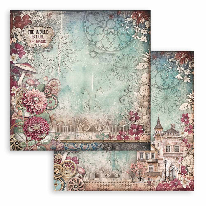 STAMPERIA 12X12 PAPER - MASTER OF MAGIC HOUSE -SBB1050