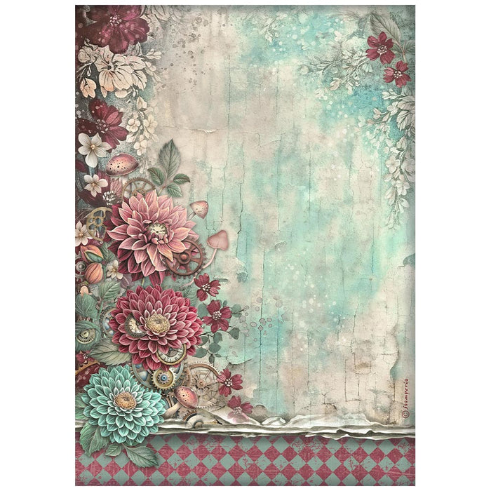 STAMPERIA A4 RICE PAPER PACKED- MASTER OF MAGIC PEONY -DFSA41011