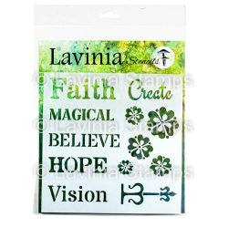 LAVINIA STENCILS 8 X 8 WORDS 1 - ST035