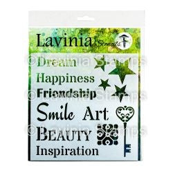 LAVINIA STENCILS 8 X 8 WORDS 2 - ST036