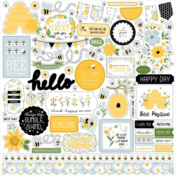 ECHO PARK  HAPPY AS CAN BEE 12 X 12 STICKER SHEET - HCB376014