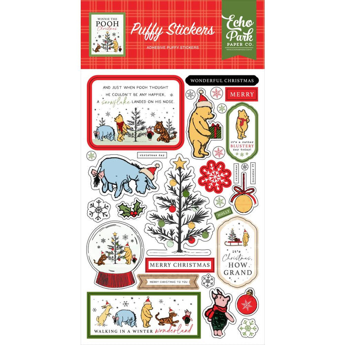 ECHO PARK WINNIE THE POOH CHRISTMAS PUFFY STICKERS -WPC386066