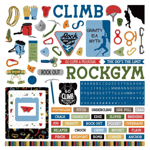 PHOTO PLAY 12 X 12 ELEMENTS ROCK CLIMBING STICKERS - ROC3434