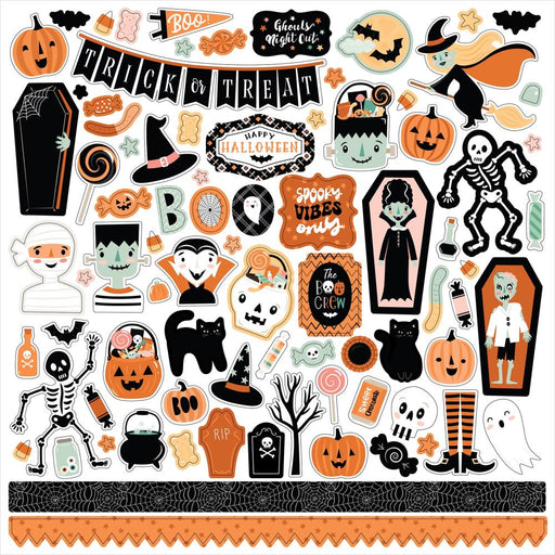 ECHO PARK SPOOKTACULAR HALLOWEEN CARDSTOCK STICKERS 12X12 -SH382014