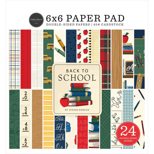 CARTA BELLA  COLLECTION 6 X 6 PAPER PAD BACK TO SCHOOL-  CBBTS401023