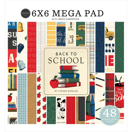 CARTA BELLA  COLLECTION MEGA 6 X 6 PAPER PAD BACK TO SCHOOL-  CBBTS401031