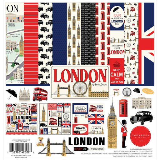 CARTA BELLA  COLLECTION LONDON 12 X 12 PAPER PACK - CBL404016