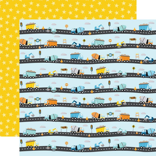 ECHO PARK 12X12 CARDSTOCK LITTLE BUILDER CONSTRUCTION - LB408007