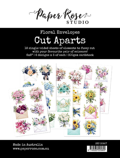 PAPER ROSE CUT APART PAPER PACK FLORAL ENVELOPES  - 30927