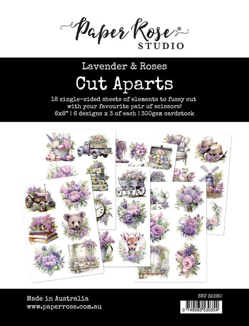 PAPER ROSE CUT APART PAPER PACK LAVENDER AND ROSES 32280